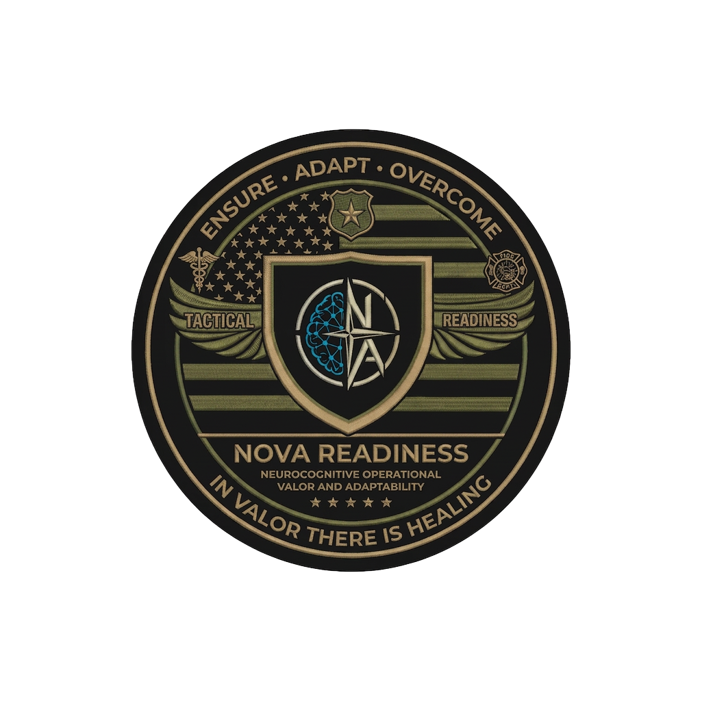 NOVA Readiness Group official tactical patch — Ensure, Adapt, Overcome — In Valor There Is Healing